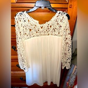 Blu pepper cream dress